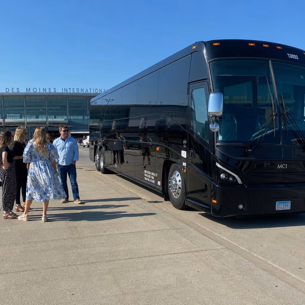 Rent a Bus to Des Moines International Airport (DSM)
