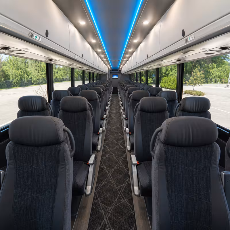 40-56 Passenger Charter Bus Interior