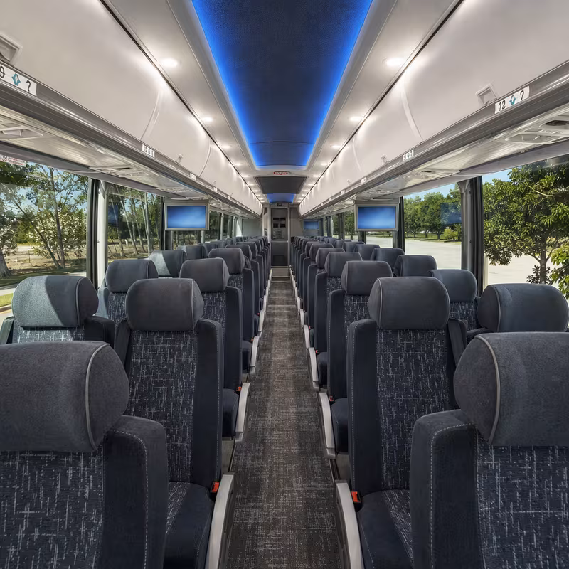 40-56 Passenger Charter Bus Interior