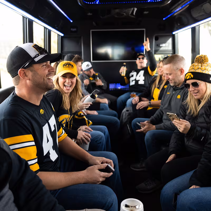 Des Moines Sporting Event Transportation fleet vehicle