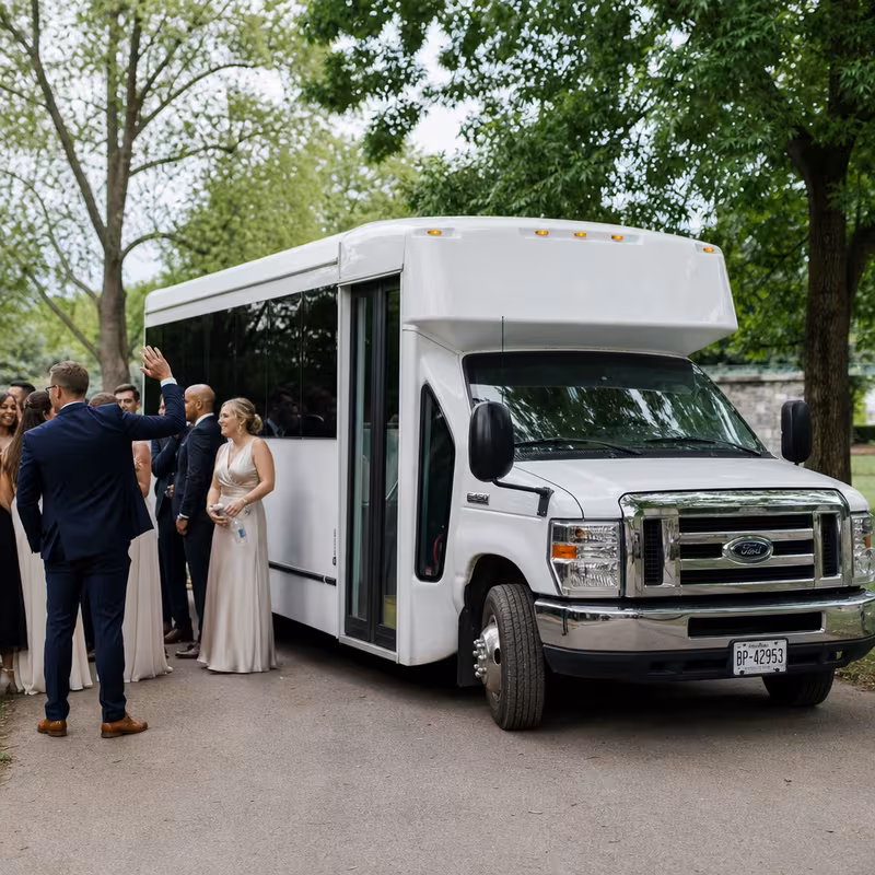 Des Moines Wedding Transportation fleet vehicle
